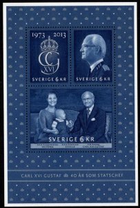 Sweden 2013 MNH** - King Carl XVI Gustav - Souvenir Sheet - Scott - # 2714