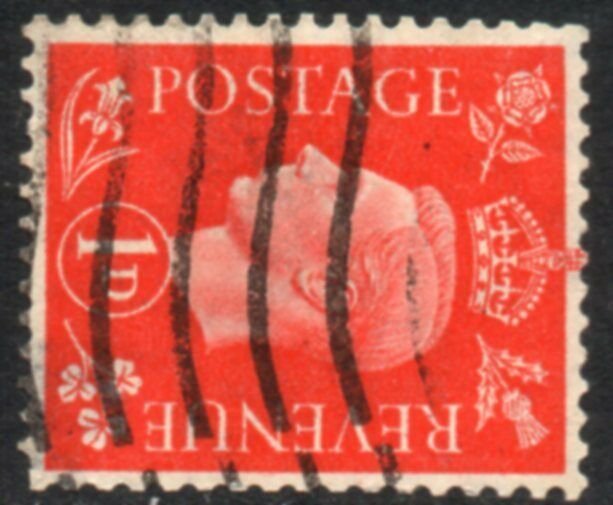 1938 Sg 463a 1d Scarlet Sideways Watermark Good Used