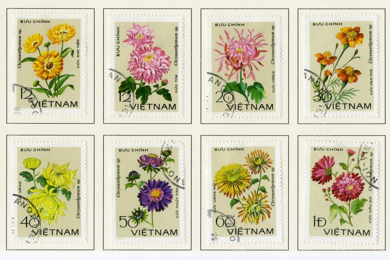 VIET NAM 964-971 USED BIN $1.25 FLOWERS