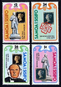 Samoa 1979 Sc#513/516 STAMPS ON STAMPS/ROWLAND HILL Set (4) MNH