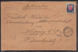 LITHUANIA GERMANY 1930 KAUNAS TO LEIPZIG FRANKED 60¢ Sc. # 250
