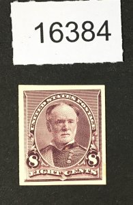 MOMEN: US STAMPS # 225P4 PROOF ON CARD VF+ $110 LOT #16384