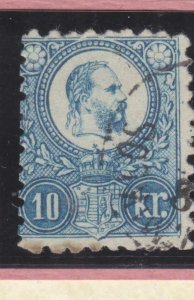 HUNGARY, 1871 Engraved, 10k. Blue, used.