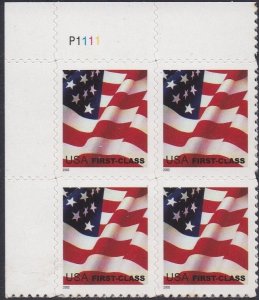 3621 Flag Plate Block MNH