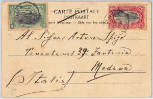 44816    Belgian Congo  Congo Belge -  POSTAL HISTORY - POSTCARD to ITALY 1903