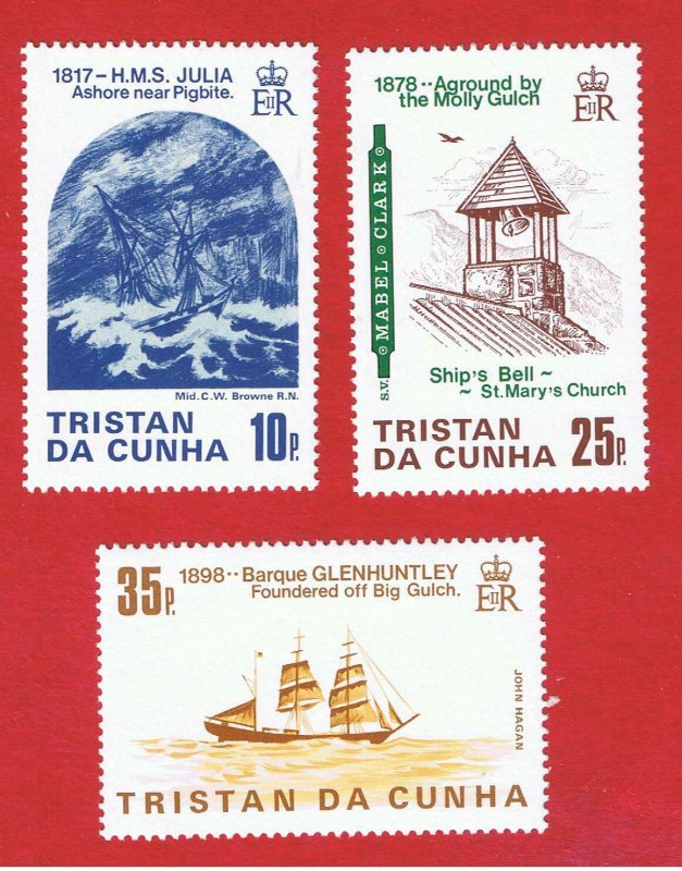 Tristan da Cunha #368-370  MNH OG  Shipwrecks Free S/H