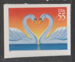 U.S. Scott #3124 Love Heart Swan Booklet Stamp - Mint NH Single