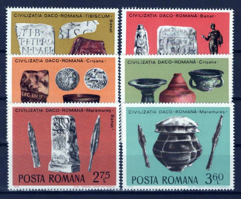 Romania 2636-2641 MNH Daco Roman Archaeological Treasures ZAYIX 0624S0581