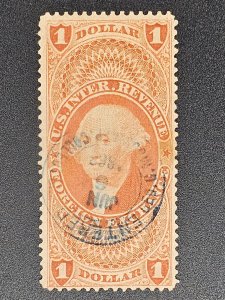 R68c Stamp cancel excellent first issue stamp