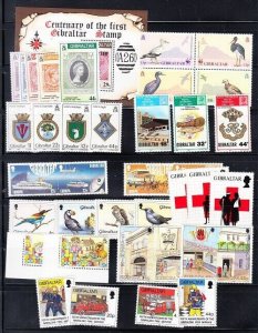 Gibraltar - Mint NH , 10 complete sets [R_1385] Catalog Value $82.45