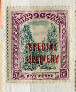 BAHAMAS; Early 1900s Special Delivery Queen's Staircase issue Mint 5d. value