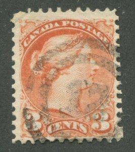 CANADA #37 USED SMALL QUEEN 2-RING NUMERAL CANCEL 12