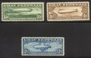 U.S. #C13-15 Mint VF NH Set - 1930 Graf Zeppelin Issue