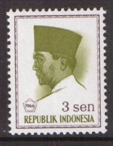 Indonesia  #669  MNH  1966  President Sukarno 3s
