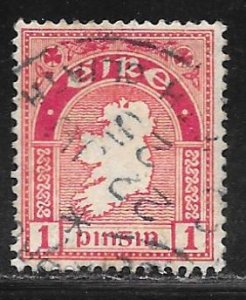 Ireland 66: 1p Map of Ireland, used, F-VF