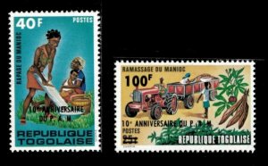 Togo 1974 - World Food Program, OVPT, REVAL - Set of 2v - Scott 866-67 - MNH