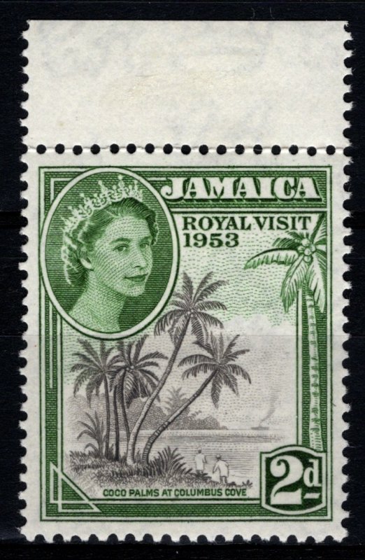 Jamaica 1953 Royal Visit, 2d Marginal [Mint]