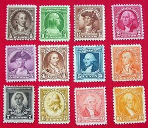 USA 704-715, Washington Bicentennial, set of 12 singles, ...