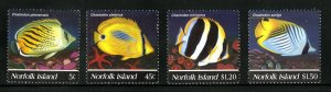 NORFOLK ISLAND 577-80 MNH SCV $8.30 BIN $4.50 MARINE LIFE