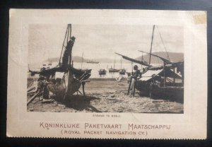 1920 Meester Netherland Indies RPPC Postcard Cover To Medan Boeli Beach