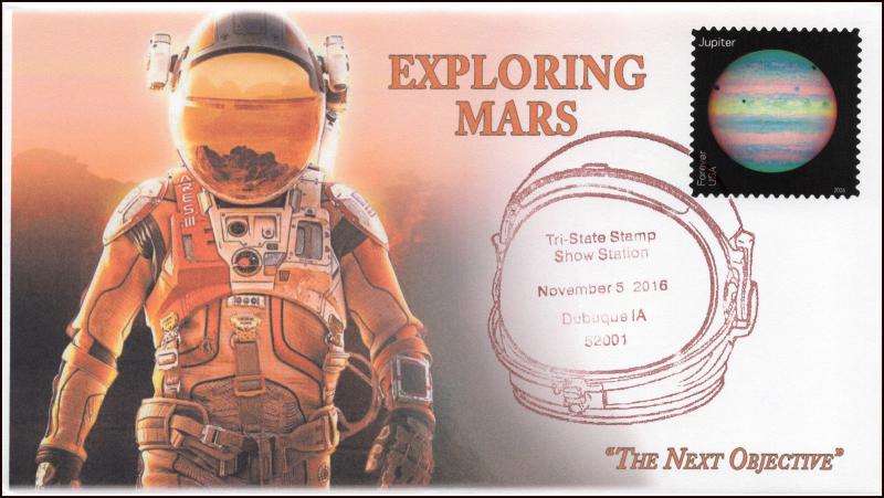 2016, Tri-State Stamp Show, Dubuque IA,  Space, Mars, 16-334