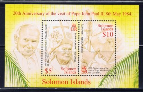 Solomon Is 970 2004 Pope John Paul II S/S 