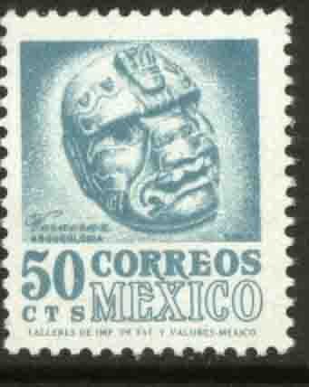 MEXICO 1091, 50¢ 1950 Defin 9th Issue Unwmkd Fosfo Glazed. MINT, NH. F-VF
