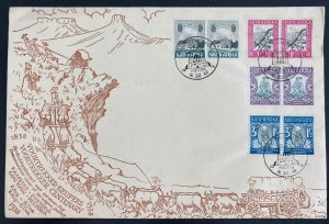 1949 Pretoria South Africa First Day Souvenir Oversized Cover Voortrekker