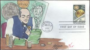 #2558 Numismatics Fox FDC