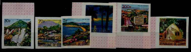 Guinea 475-78/C90-91 MNH imperf. Views