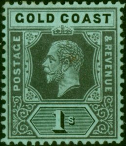 Gold Coast 1913 1s Black-Green SG79 Fine MM