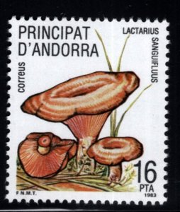 Andorra  (Spanish) Scott 155 MNH** Lactarius sanguifluus Mushroom stamp  1983