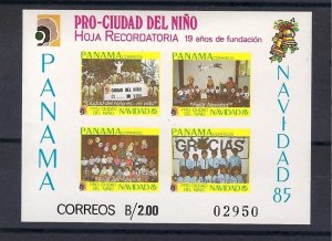 1985 Scouts Panama Children's Village tax stamps ms4 Imperf