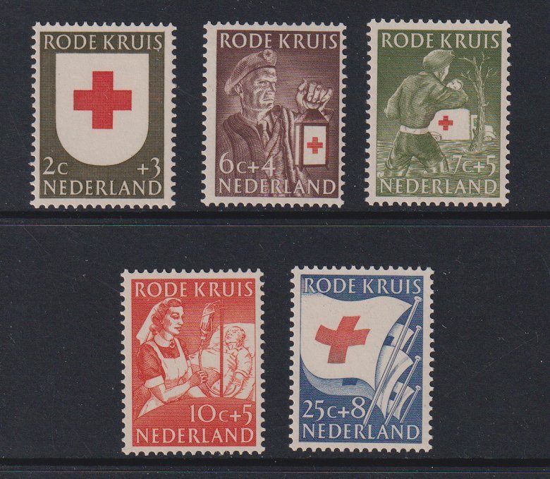 Netherlands  #B254-B258  MNH 1953 Red Cross