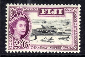 Fiji 1959 - 63 QE2 2/-6d Black & Purple Nadi Airport MM SG 420 ( M650 )