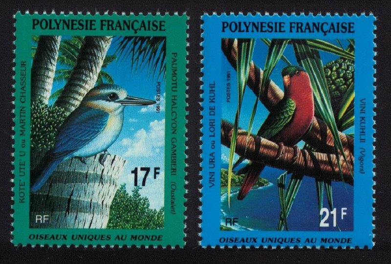 Fr. Polynesia Kingfisher Lory Protected Birds 2v SG#614-615