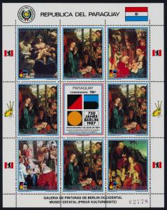 Paraguay 2246 sheet MNH Art, Animals, Adoration of the Shepherds, Schongauer