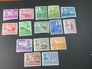 MAURITIUS # 235-249-MINT/HINGED-----COMPLETE SET------1950