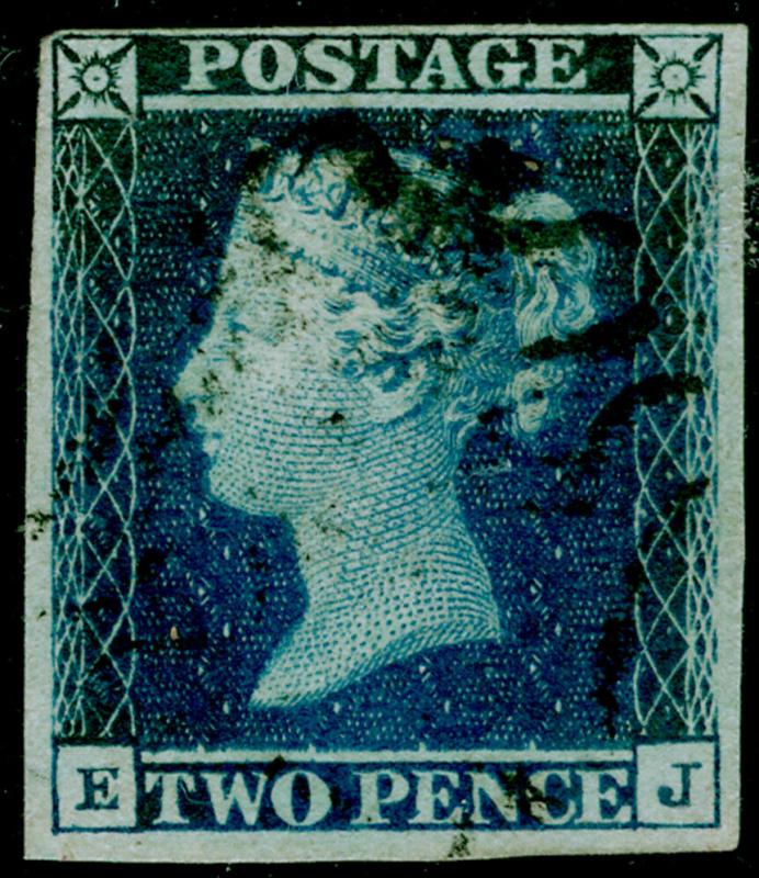 SG15, 2d deep full blue, FINE USED. Cat £550+. 4 MARGINS. EJ