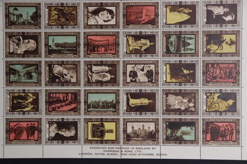 Coronation vignette Poster stamp full 60 sheet 1937 King Queen GB UK Royal DM