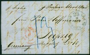 USA 1862 Prussian Closed Mail Germany Transatlantic Cover Scotia Steamer 75938