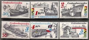 Czechoslovakia 2736-41 MNH 1989 Shipping Industry