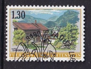 Liechtenstein   #1073  cancelled  1997  paintings of village views 1.30fr