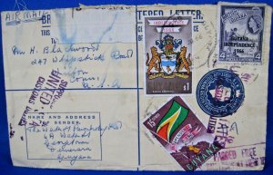 GUYANA  1966 AIR MAIL & REGISTERRED COVER - SCOTT #2,21,23     (c13)