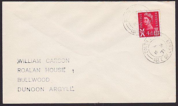 GB SCOTLAND 1971 cover SOUTH DELL / ISLE OF LEWIS cds.......................7425