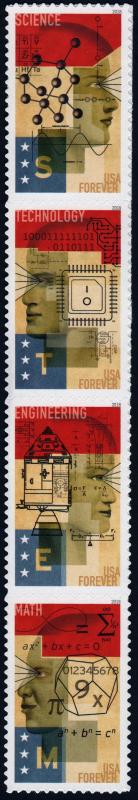 SC#5276-79 (50¢) STEM Education Strip of Four (2018) SA