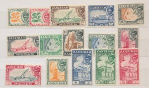 1957 ZANZIBAR - SG n. 358/372 - Sultan Khalifa Bin Harub - 15 values - MNH**