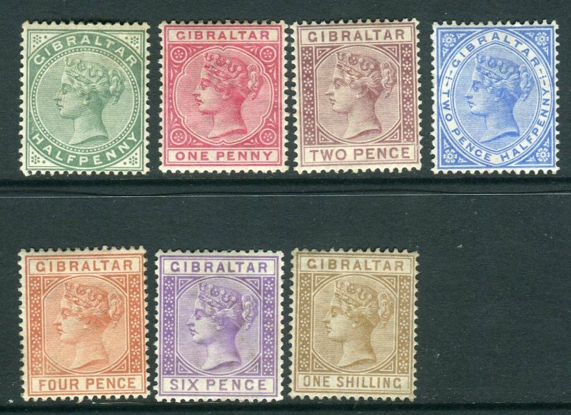 GIBRALTAR-18896-87  A mounted mint set to 1/- Sg 8-14