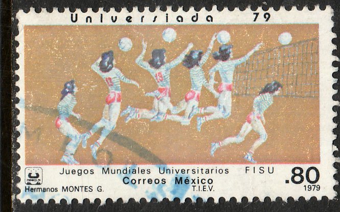 MEXICO 1187 Women's Volleyball University Games. Used. VF. (811)