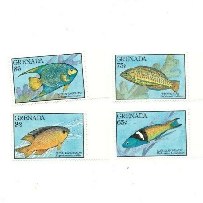 Grenada 1990 - Fish Marine Life - Set Of 4 Stamps - MNH